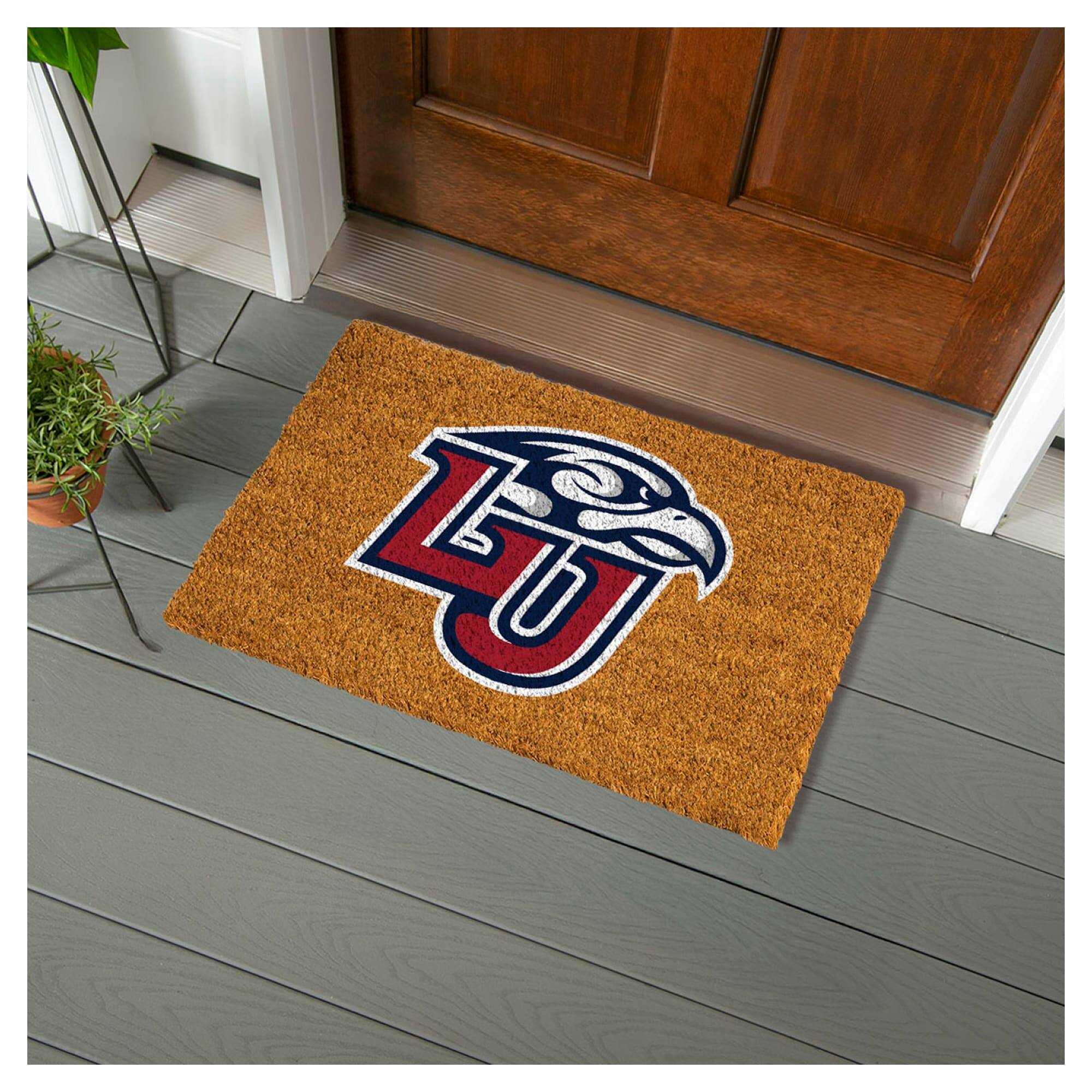 Alt View 1. Evergreen Enterprises - Liberty Flames 28" x 16" Team Logo Outdoor Coir Mat - Multicolor.