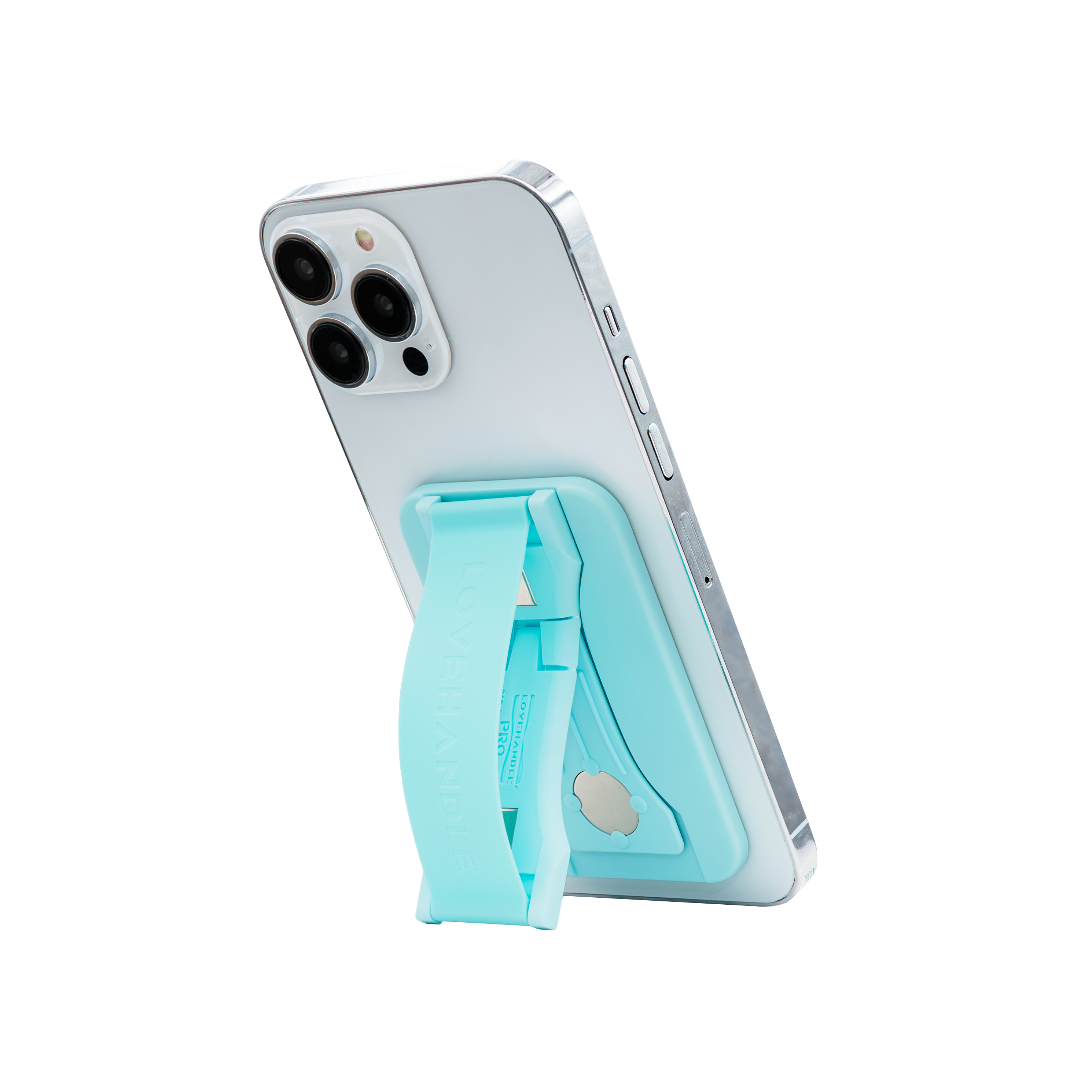 LoveHandle - PRO MagSafe Compatible Magnetic Phone Grip w/Kickstand, Mount, Strap and Stand for Smartphone and Tablet, MagSafe Ring - Limpet