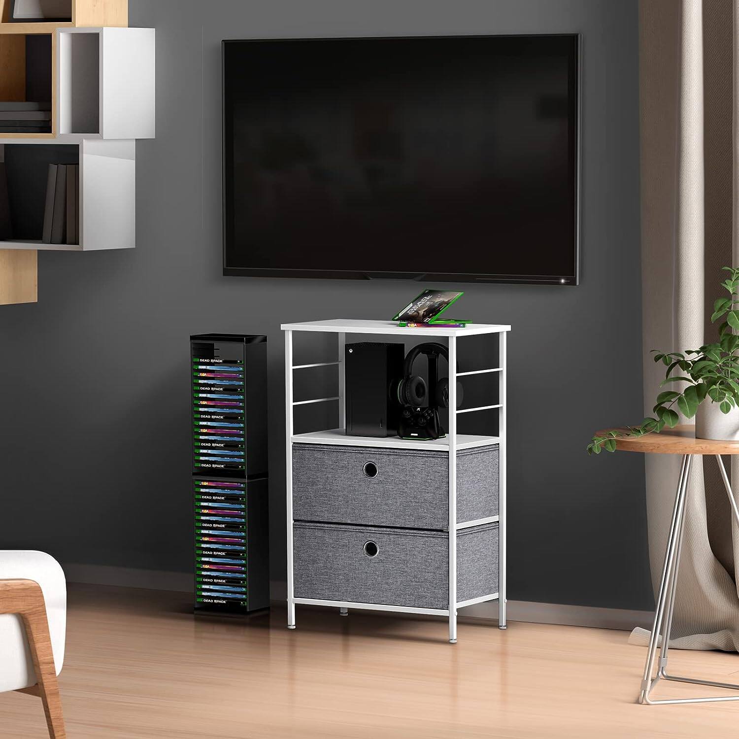 Alt View 5. Sorbus - Sorbus Nightstand Dresser with 2 Faux Wood Drawers, Bedside Table Chest with Storage, Bedroom, & Dorm Furniture - White.