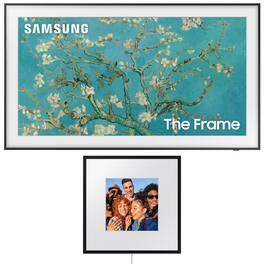 Samsung - 32" The Frame QLED HDR 4K Smart TV 2023 + Photo Music Frame Smart Speaker Bundle