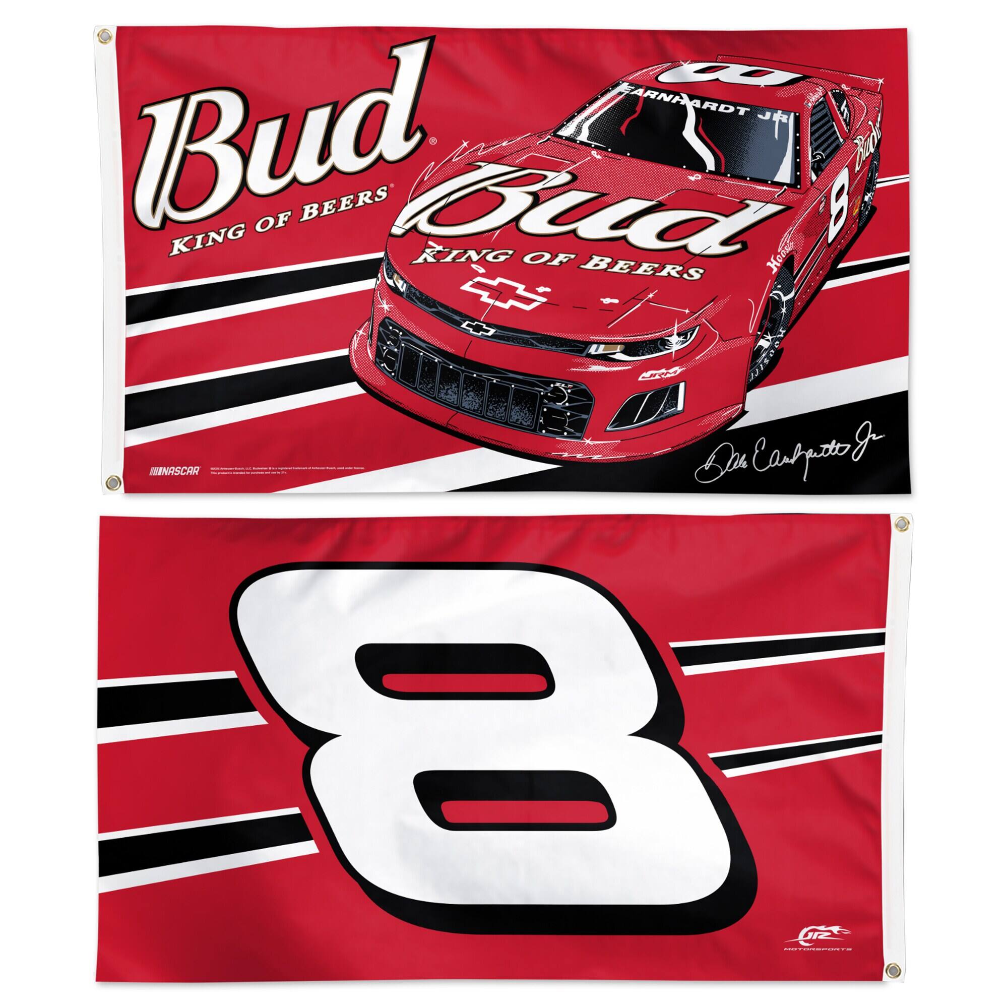 Bud  
King of Beers  

Earnhardt Jr.  
Bud  
King of Beers  

8  

Bud Carpentier Jr.  

NASCAR  
GIZ  
NASCAR.COM