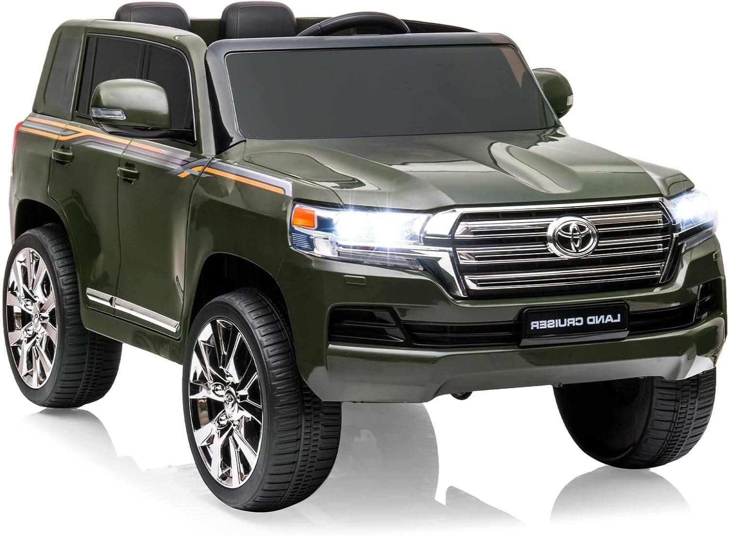 Electrodes Masters - 2 Seater Kids Ride On Car Truck, 12V Off-Road Electric Vehicle with Remote Control, Music, Led Lights - Military Green price history on PriceWatchPro