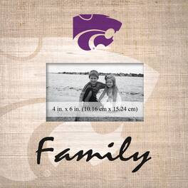 Fan Creations - Kansas State Wildcats 10'' x 10'' Burlap Pattern Frame - Multicolor
