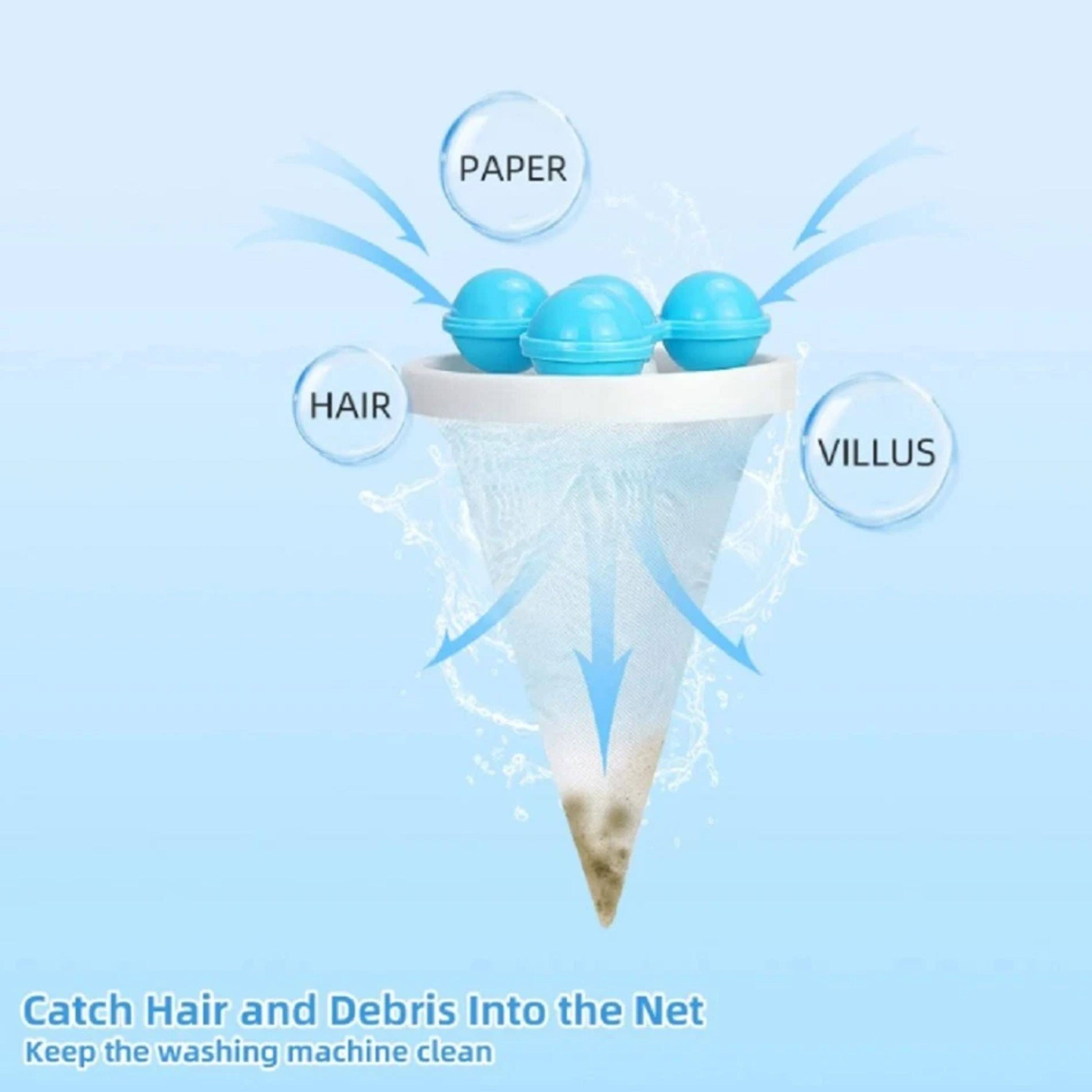 PAPER HAIR VILLUS  
Catch Hair and Debris Into the Net  
Keep the washing machine clean