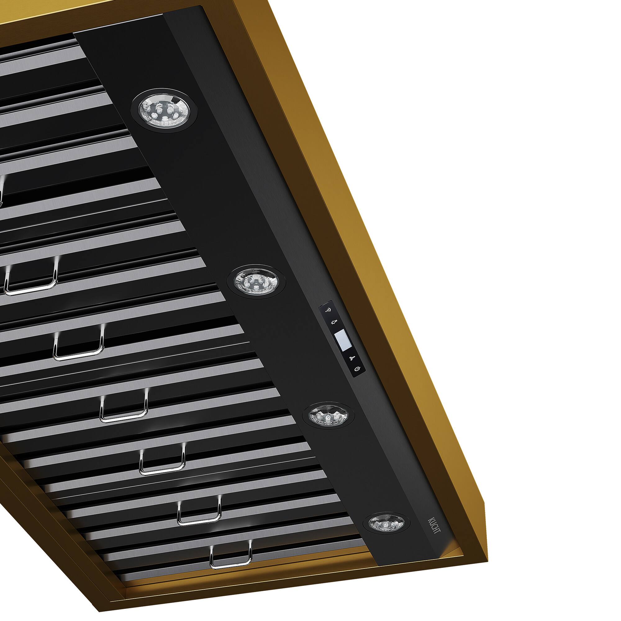 Alt View 1. Kucht - 48" Wall Mount Range Hood 900 CFM – Gemstone™ - Gemstone™.