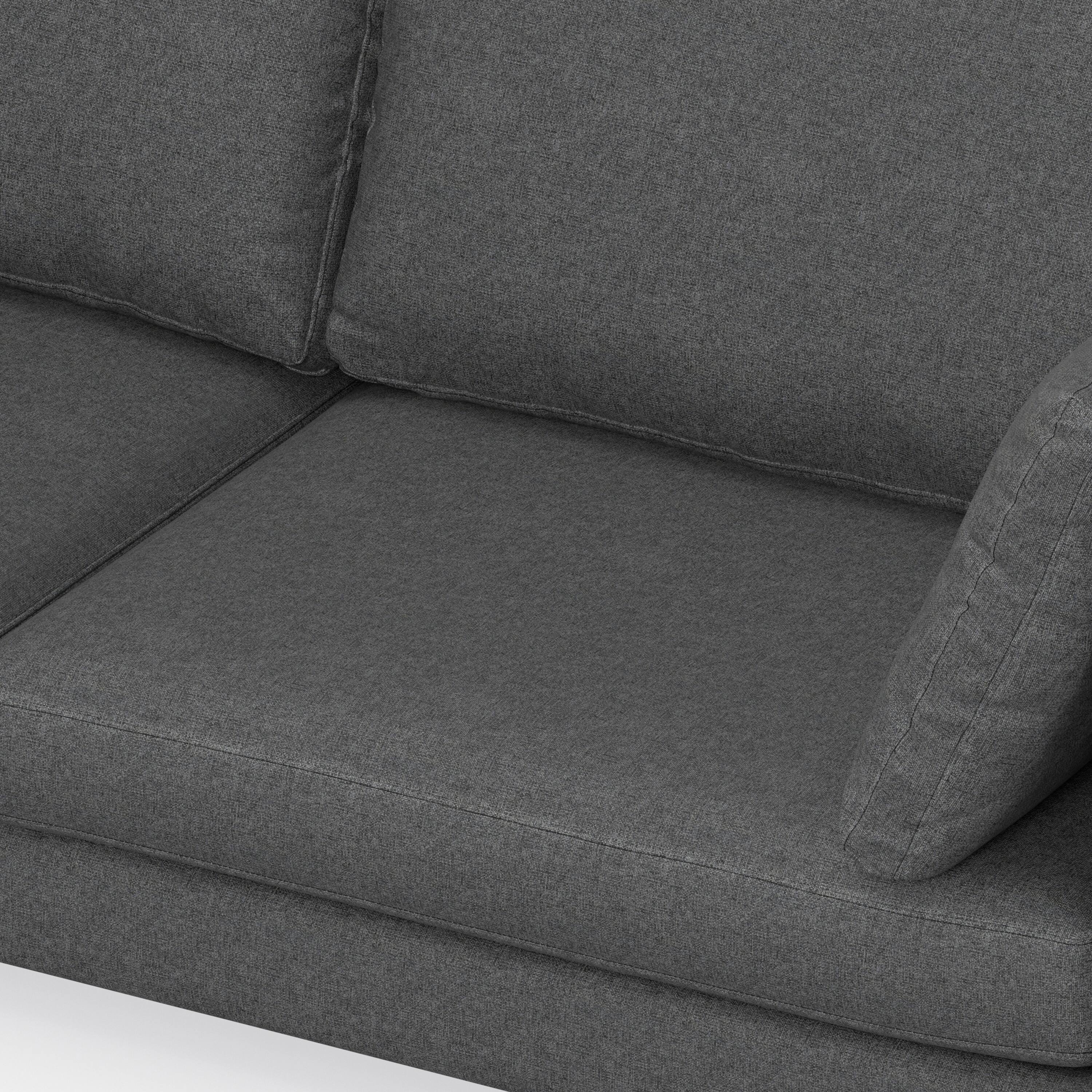 Alt View 5. Simpli Home - Ava 90-inch Sofa in Tightly Woven Performance Fabric - Pebble Grey.