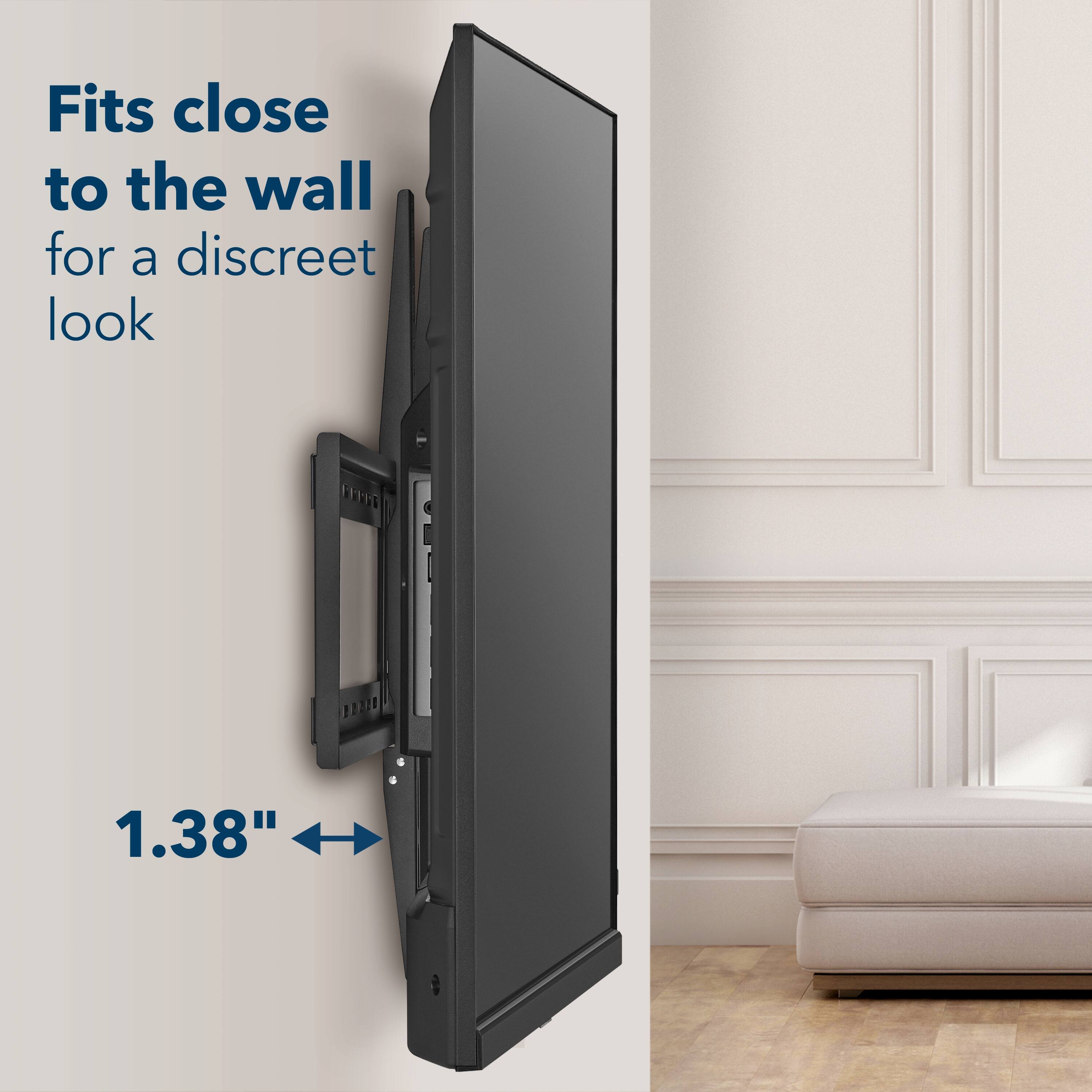 Fits close to the wall for a discreet look  
1.38"