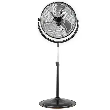 Front. Gymax - Gymax 20'' High Velocity Pedestal Fan w/3 Speeds 360 Degree Tilt & Adjustable Height - Black.