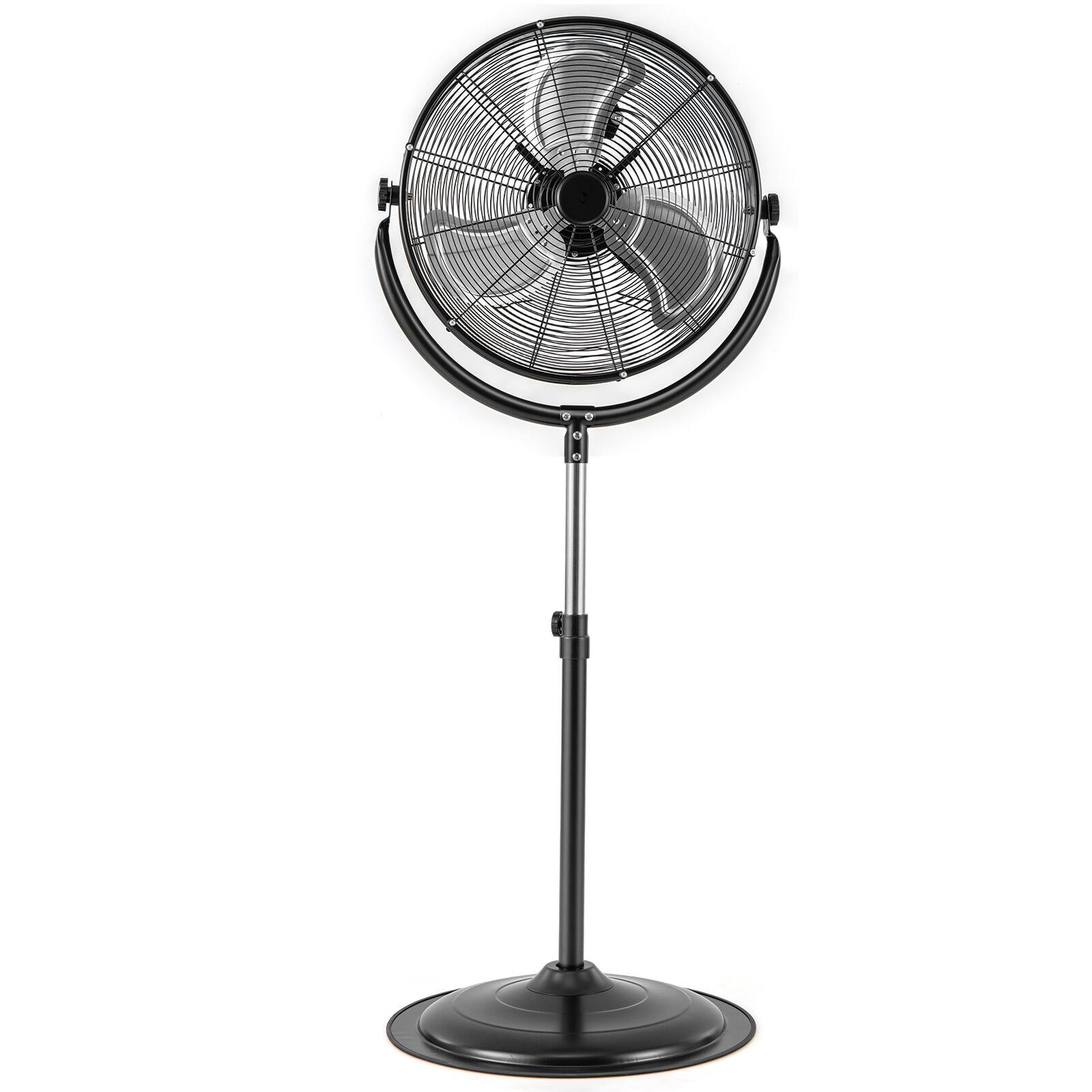 Front. Gymax - Gymax 20'' High Velocity Pedestal Fan w/3 Speeds 360 Degree Tilt & Adjustable Height - Black.