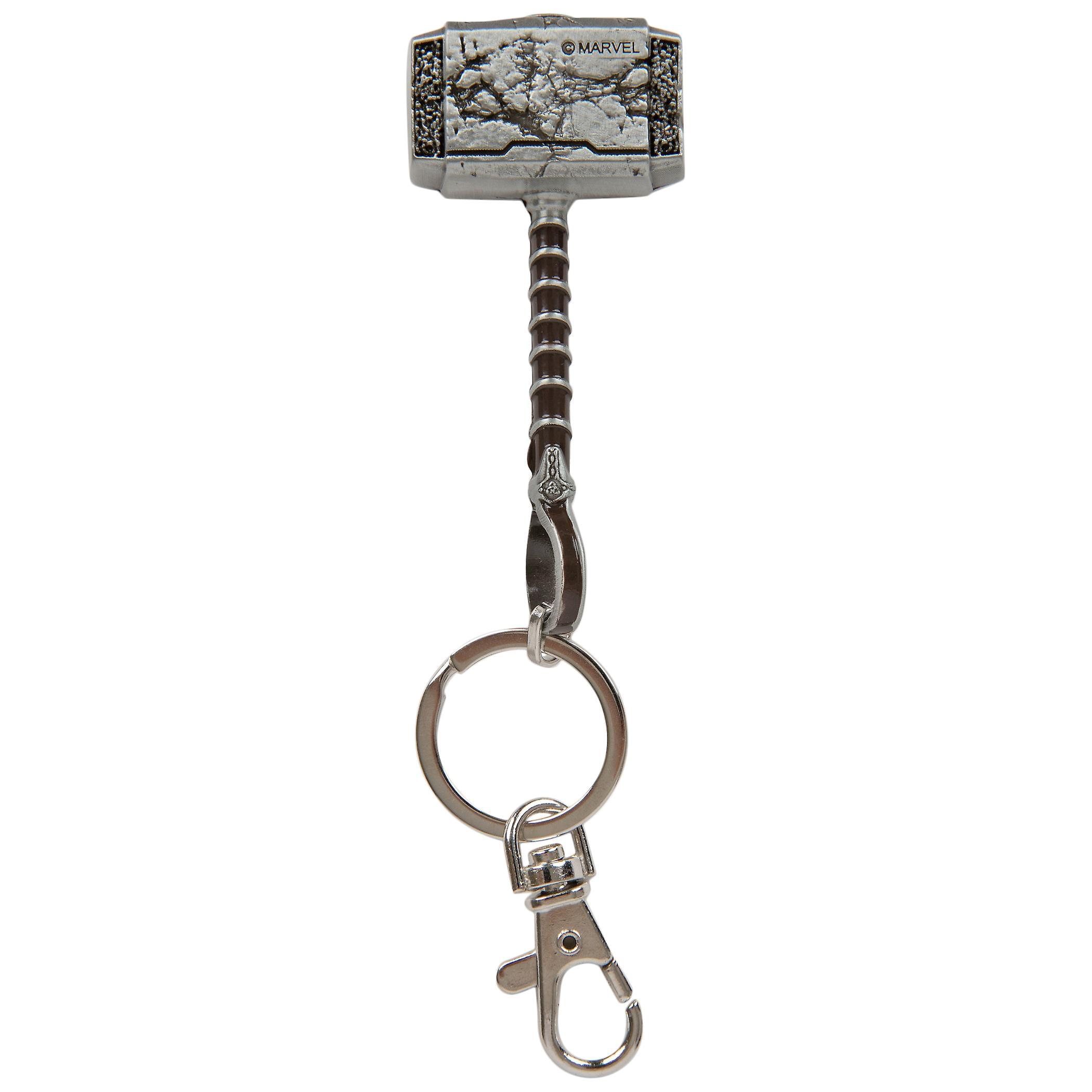 Alt View 1. Marvel - Marvel Thor Love and Thunder Mjollnir 3D Metal Keychain - Silver.