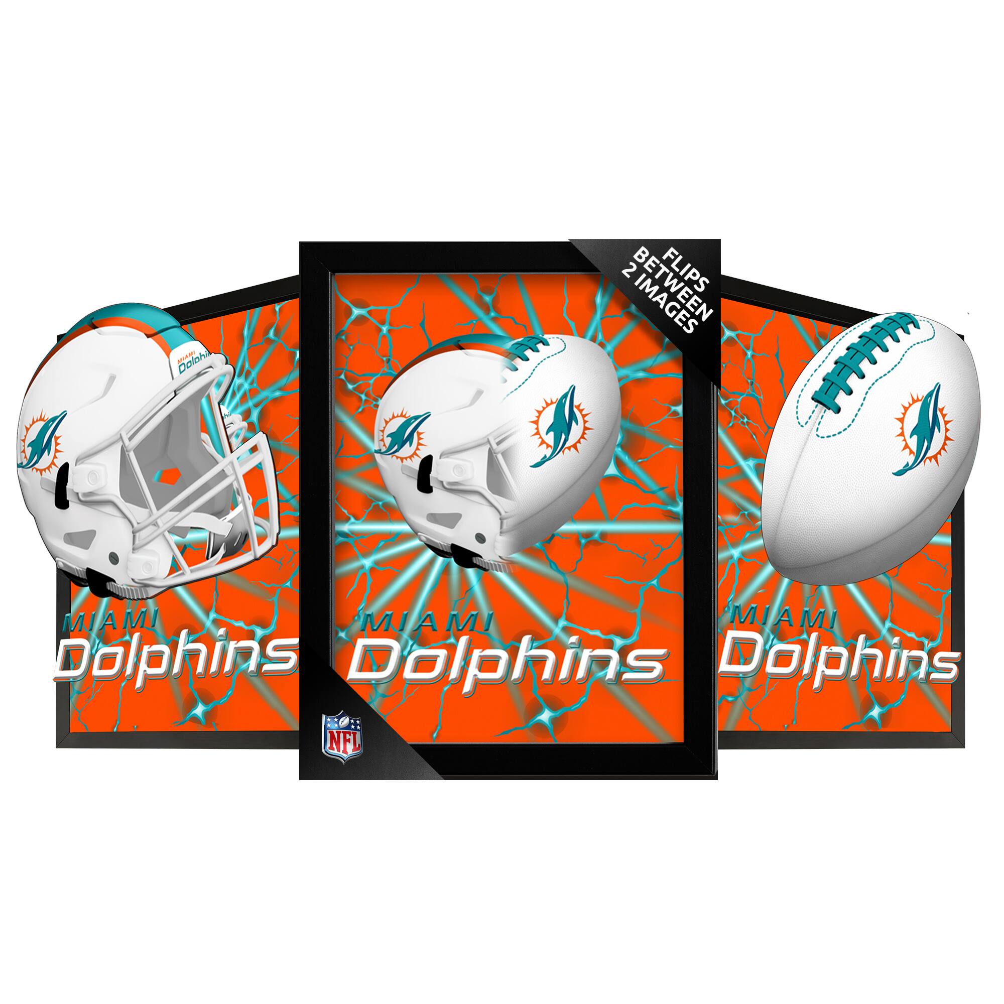 Miami Dolphins 14" x 18" Framed 3D Lenticular Art