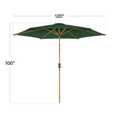 Best Choice Products 10ft Outdoor Woodgrain Pattern Steel Market Patio Umbrella w/ Crank, Tilt - Green Best Choice Products 10ft Outdoor Woodgrain Pattern Steel Market Patio Umbrella w/ Crank, Tilt - Green