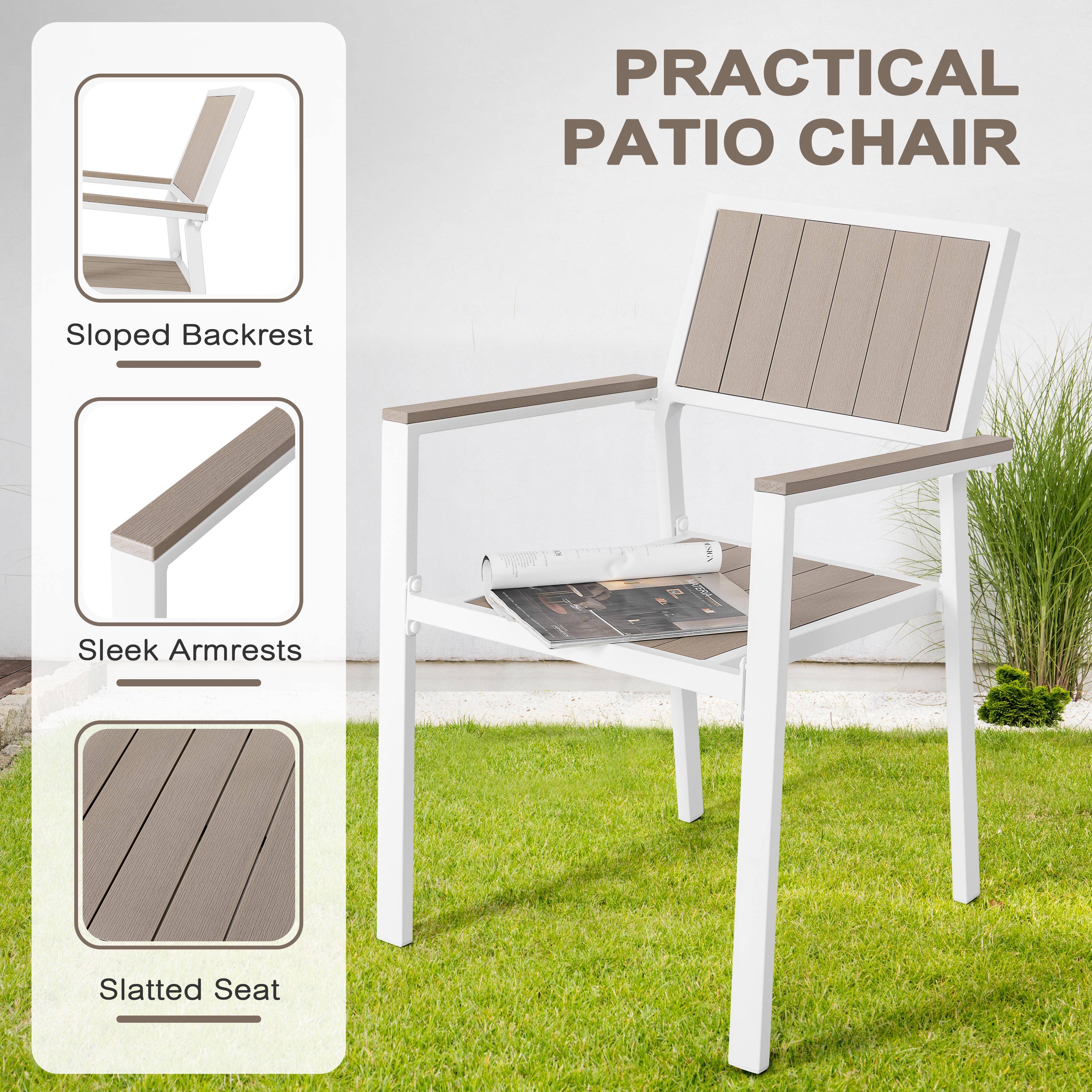 PRACTICAL PATIO CHAIR

- Sloped Backrest
- Sleek Armrests
- Slatted Seat
