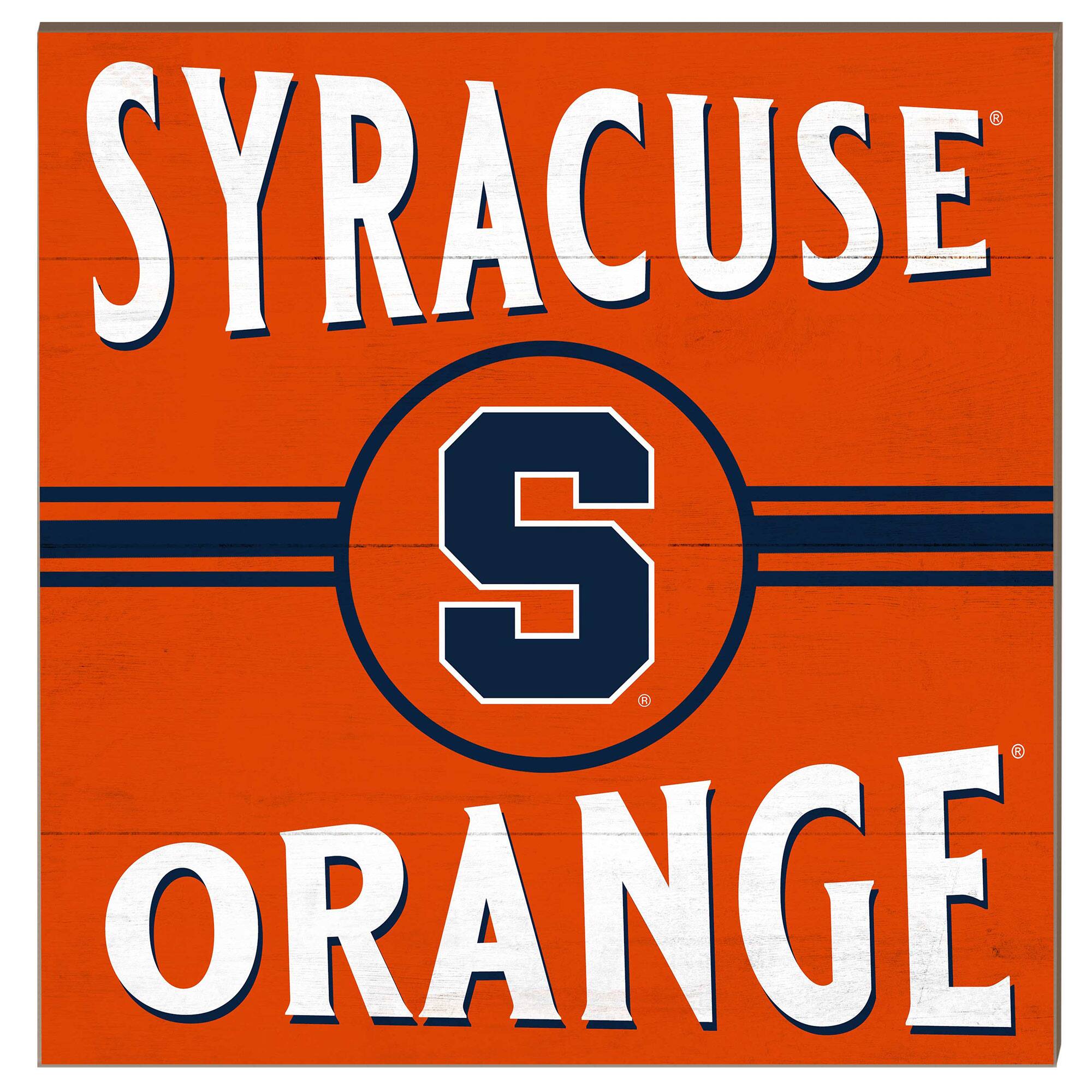 Syracuse Orange 10'' x 10'' Retro Team Sign