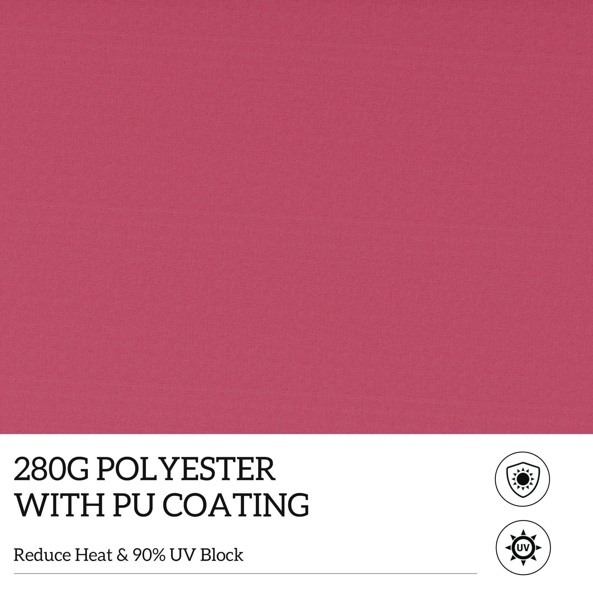 280G POLYESTER WITH PU COATING, Reduce Heat & 90% UV Block