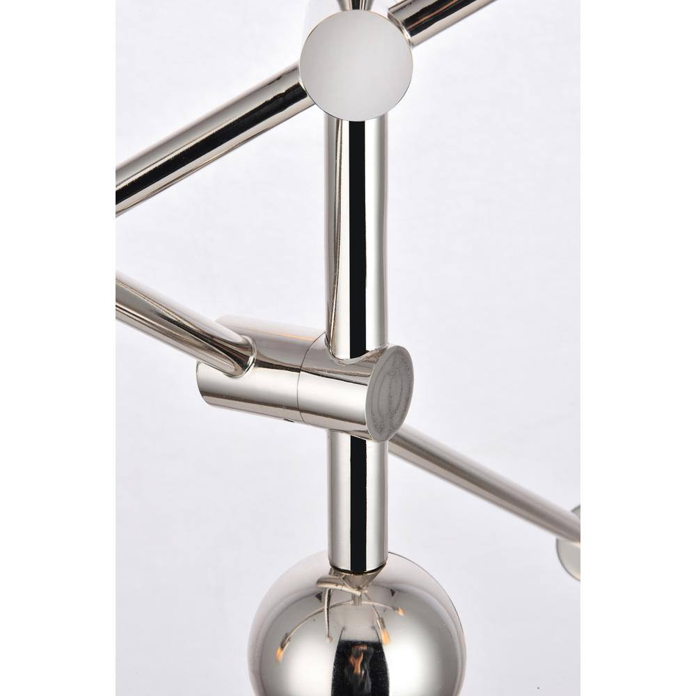 Left. Living District - Axel 6 Lights polished Nickel Pendant - Polished Nickel.