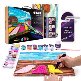OKTO - Sensory Art 3D Painting “Flower Beds in Holland” – 11.8” x 15.7” Canvas Kit