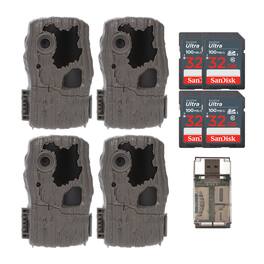 Wildgame Innovations - SPARK 2 Trail Camera with SD Card and Card Reader (4 Pack)
