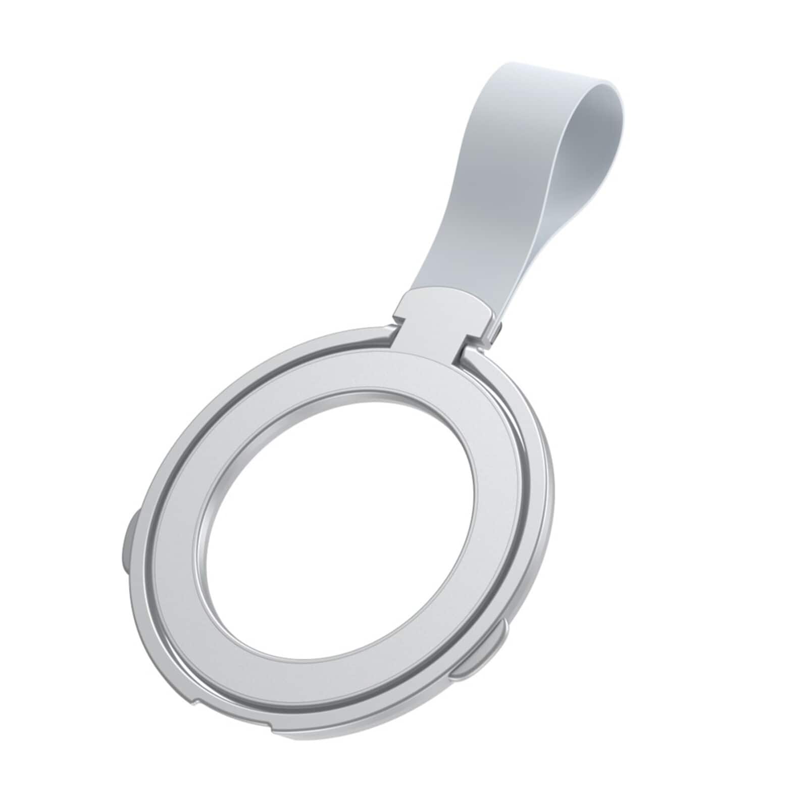 UUCOVER - Universal Magnetic Phone Grip Dual Ring Holder Compatible with Magsafe Car Mount Kickstand Foldable Stand Finger Strap - Silver Gray