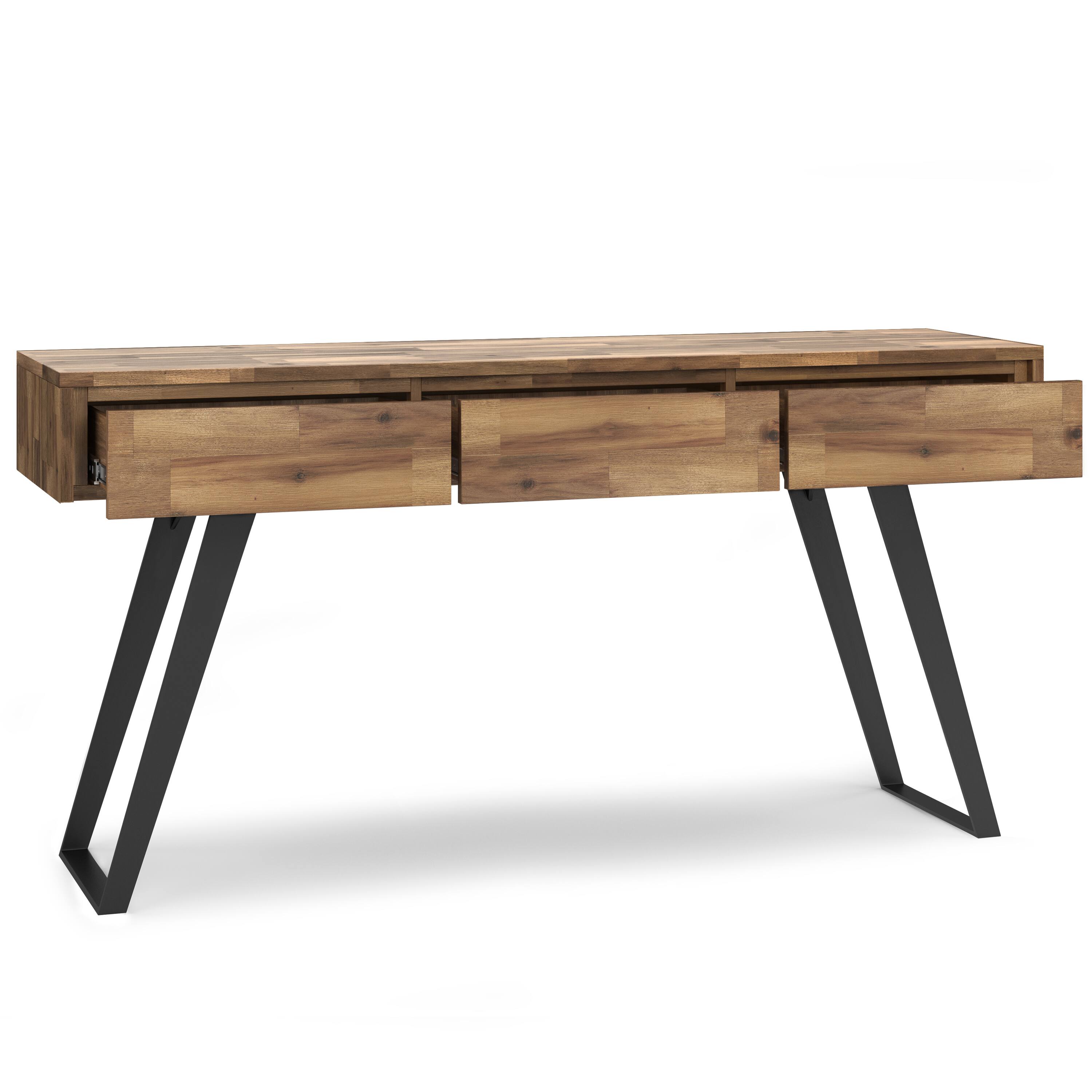 Alt View 11. Simpli Home - Lowry Console Sofa Table - Distressed Golden Wheat.