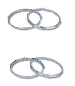 Gibraltar Hardware - 8" 4 Lug Batter Hoop, 2.3mm Heavy Duty Chrome Drum Hoop for Tom Drums, Provides Consistent Tension and Shape