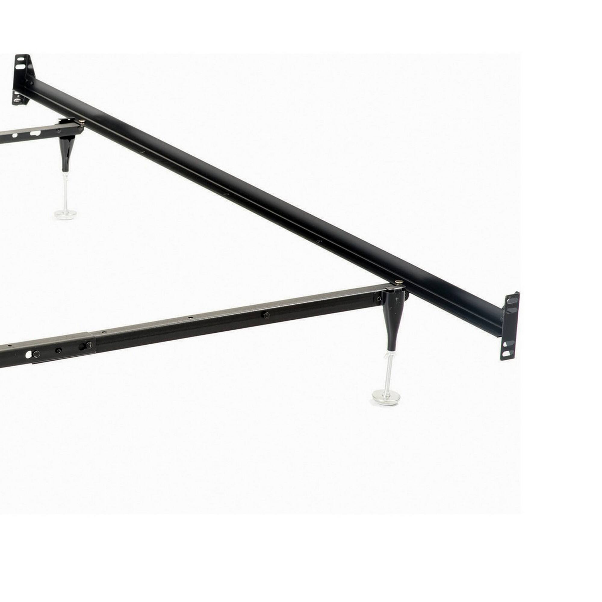 Alt View 2. Manhattan Lane - Nit Multisize Bed Frame, Twin or Full, 4 Legs with Glides - Black.