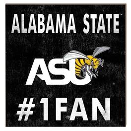Jardine - Alabama State Hornets 10" x 10" #1 Fan Plaque - Black