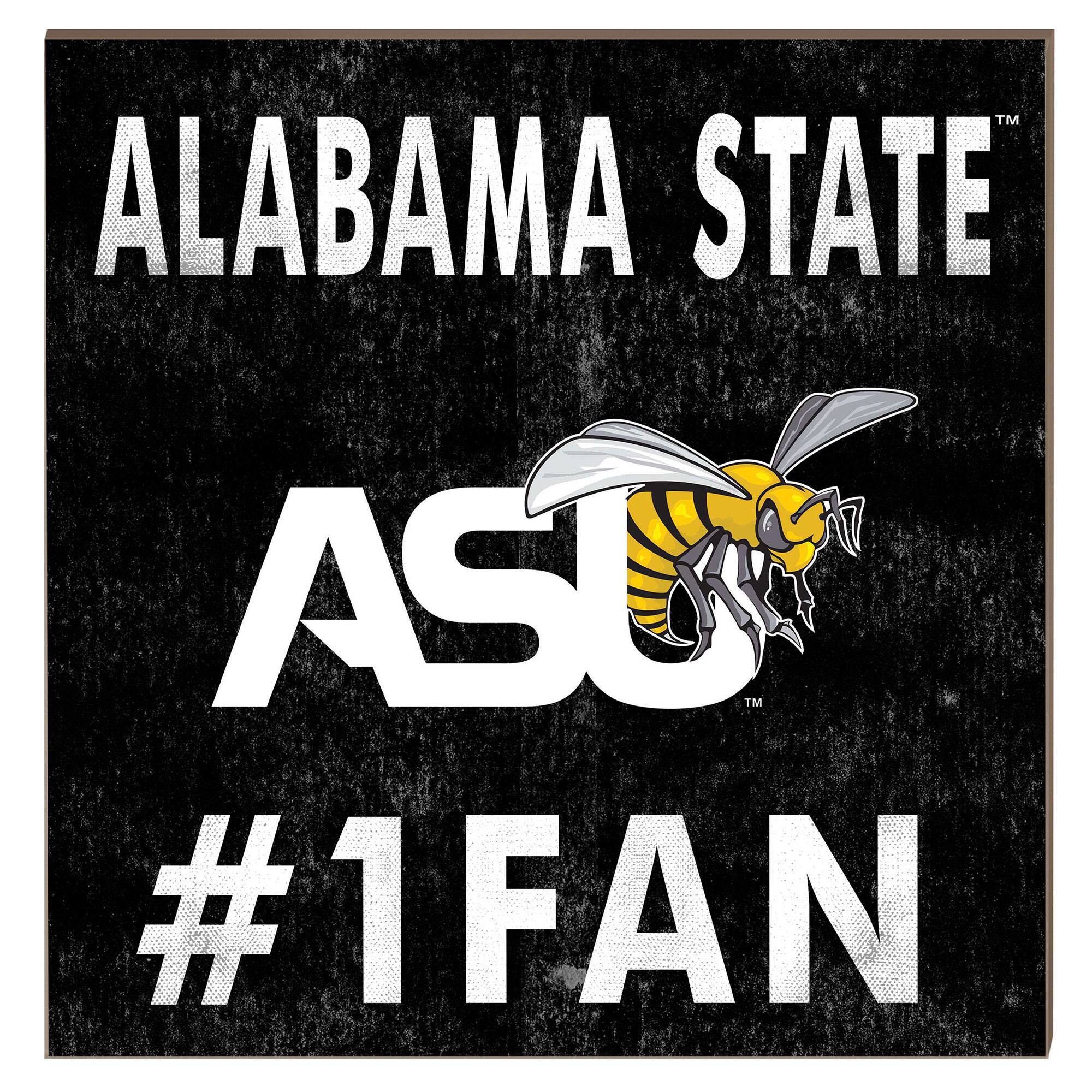 Alabama State Hornets 10" x 10" #1 Fan Plaque