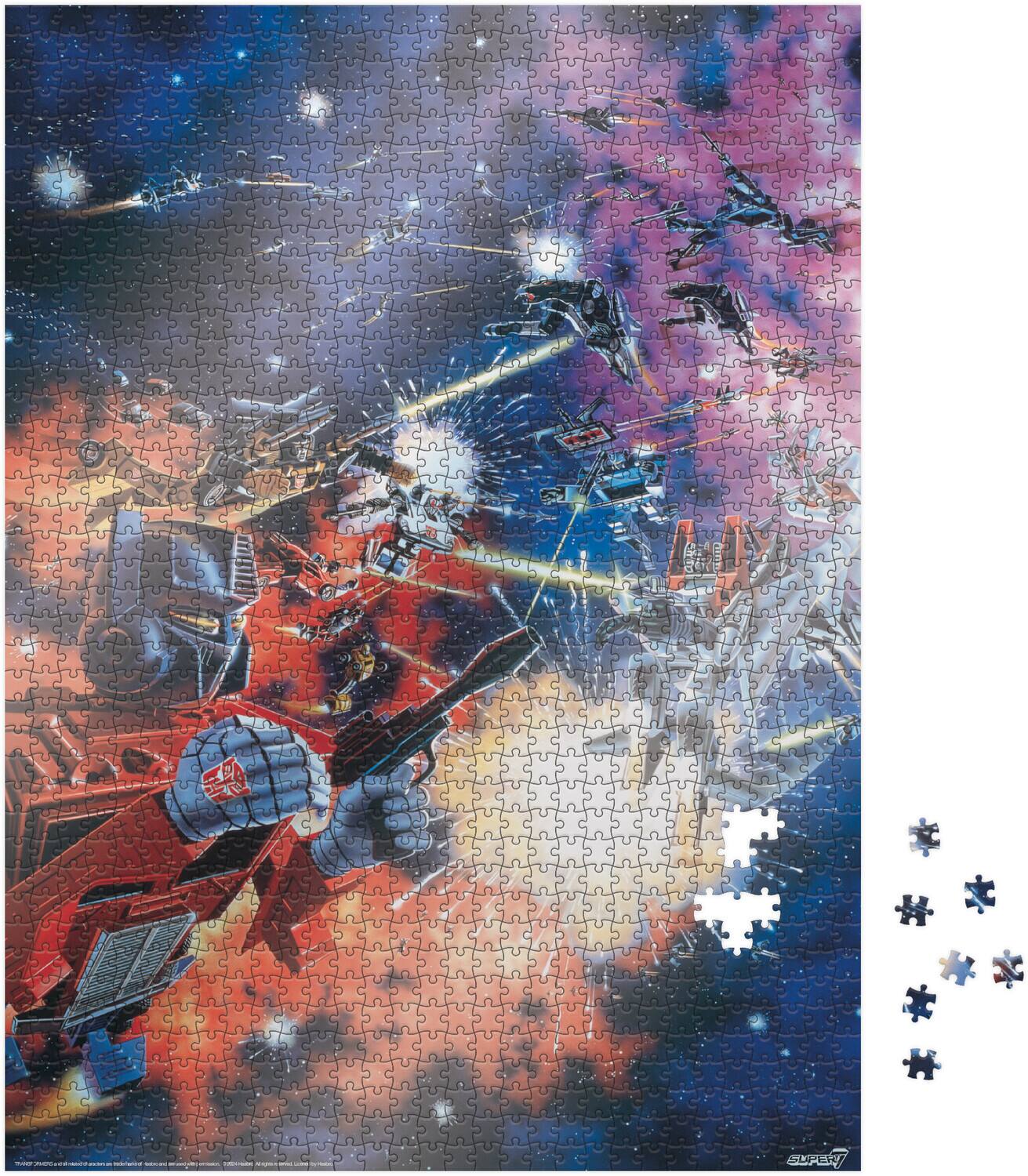 Alt View 1. Super7 - Super7 - Transformers - Space Fight Art Chome Paper Puzzle   - COLLECTIBLES - Multicolor.