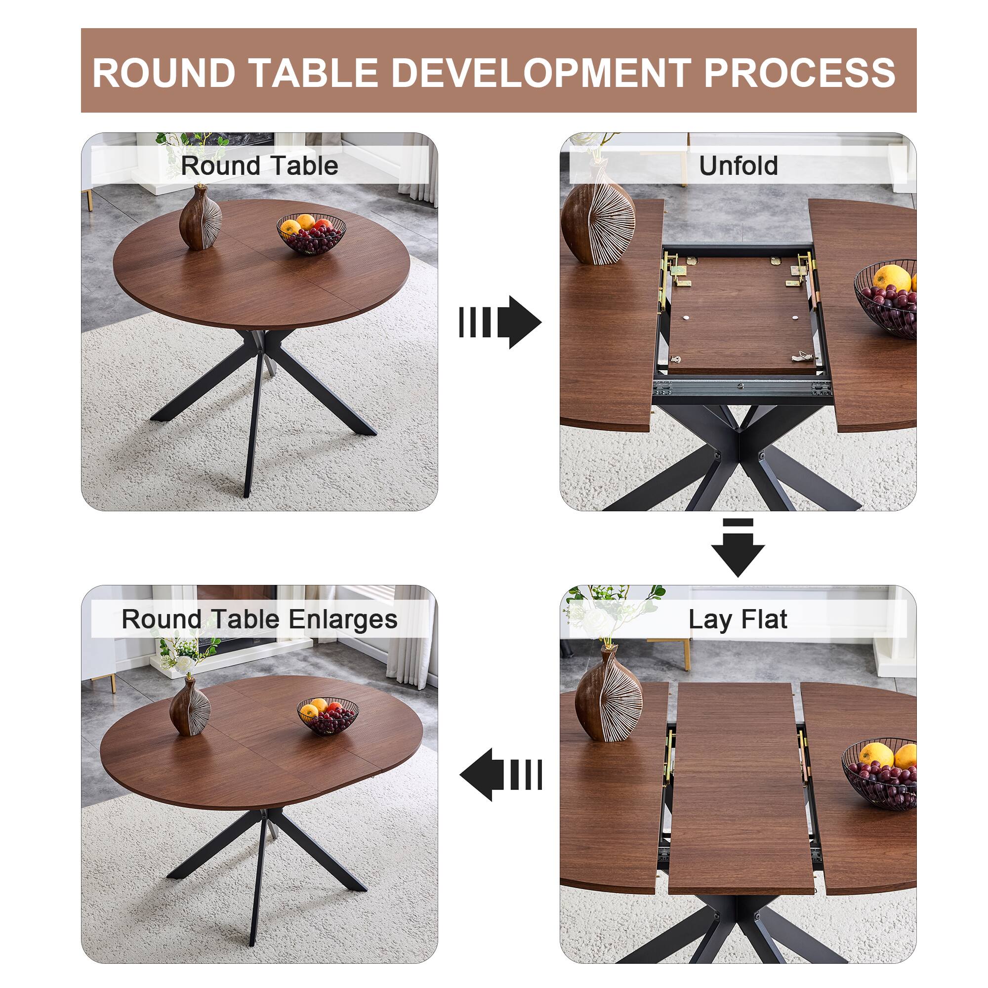 ROUND TABLE DEVELOPMENT PROCESS

Round Table

Unfold

Round Table Enlarges

Lay Flat