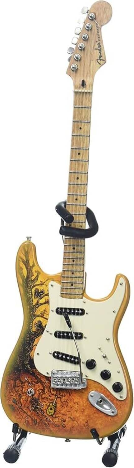 Axe Heaven - David Lozeau Fender Strat - Tree of Life Mini Guitar DL-571 - COLLECTIBLES - Multicolor