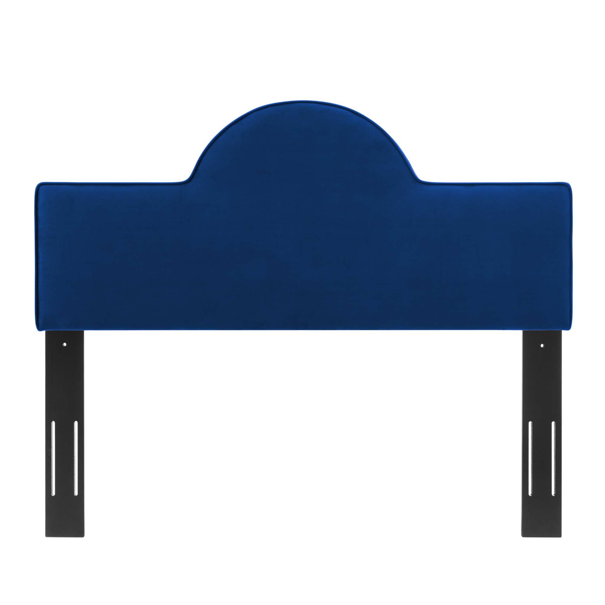 Left. Modway - Dawn Performance Velvet Full/Queen Headboard by Modway - Navy.