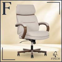 Finch Neo Two Retro-Modern Mid-Back Office Chair - Cream - Front_Zoom
