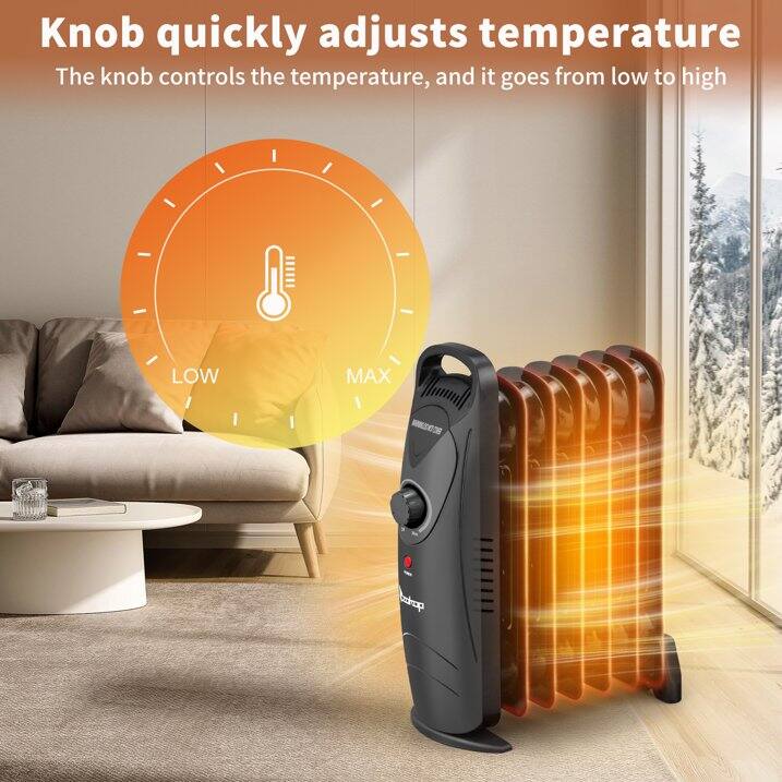 Knob quickly adjusts temperature  
The knob controls the temperature, and it goes from low to high  

LOW  
MAX