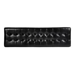 Butler Specialty - Knox 54 in. W Leather and Iron Accent Bench - Black