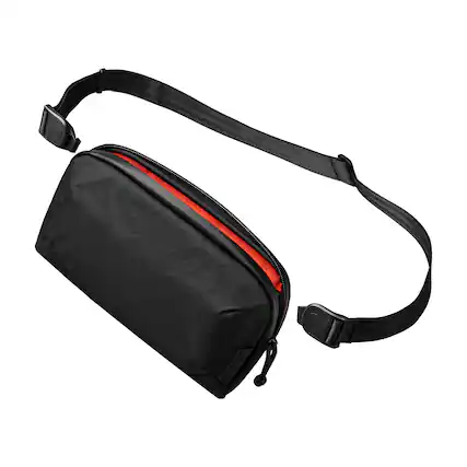 Front. ALPAKA - Flight Pouch Pro Travel Clutch Phone Bag, RFID Passport Holder Crossbody Pouch, Wristlet, YKK AquaGuard - Black Ultradyne 100D.