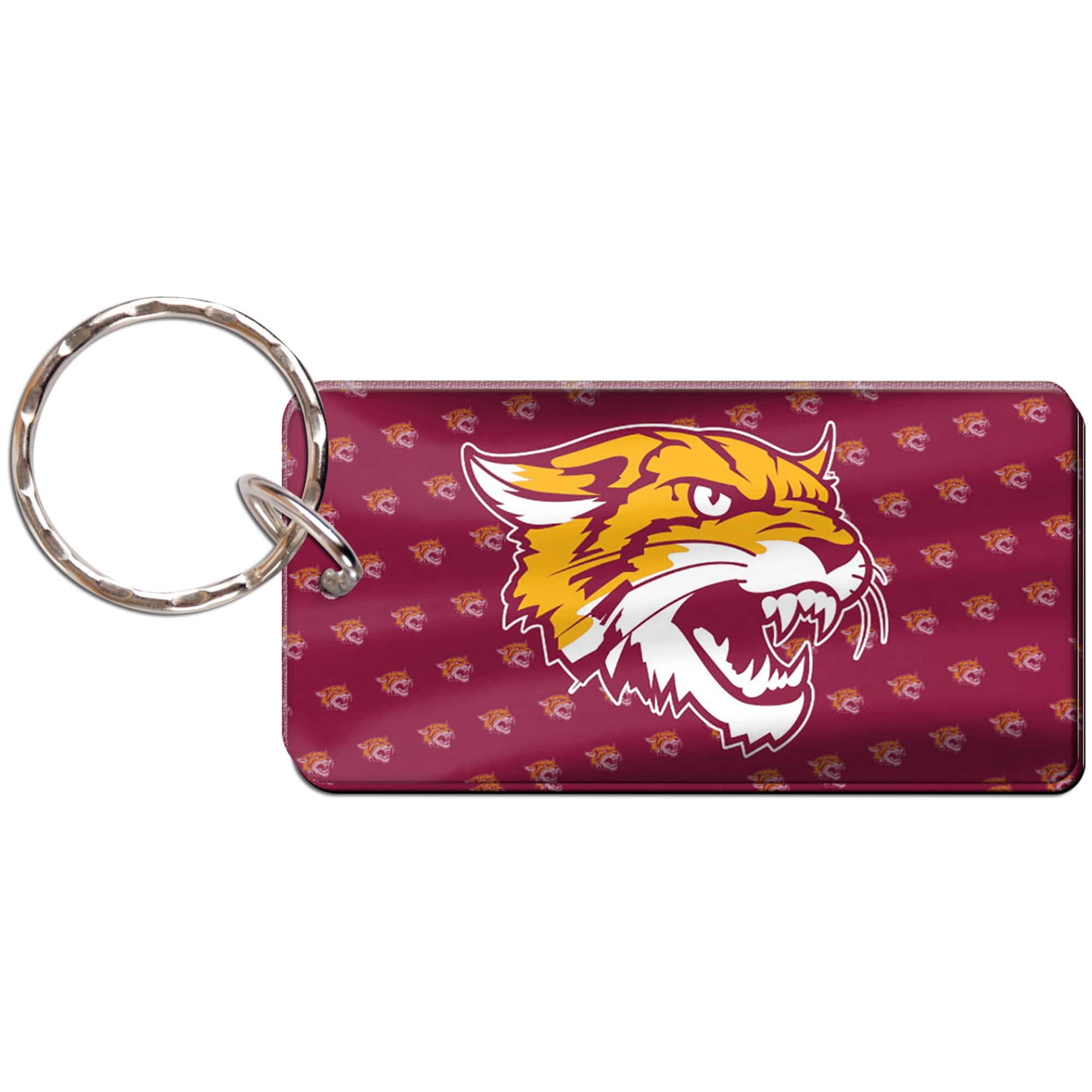 Front. WinCraft - Bethune-Cookman Wildcats Rectangle Gloss Key Ring - Multicolor.