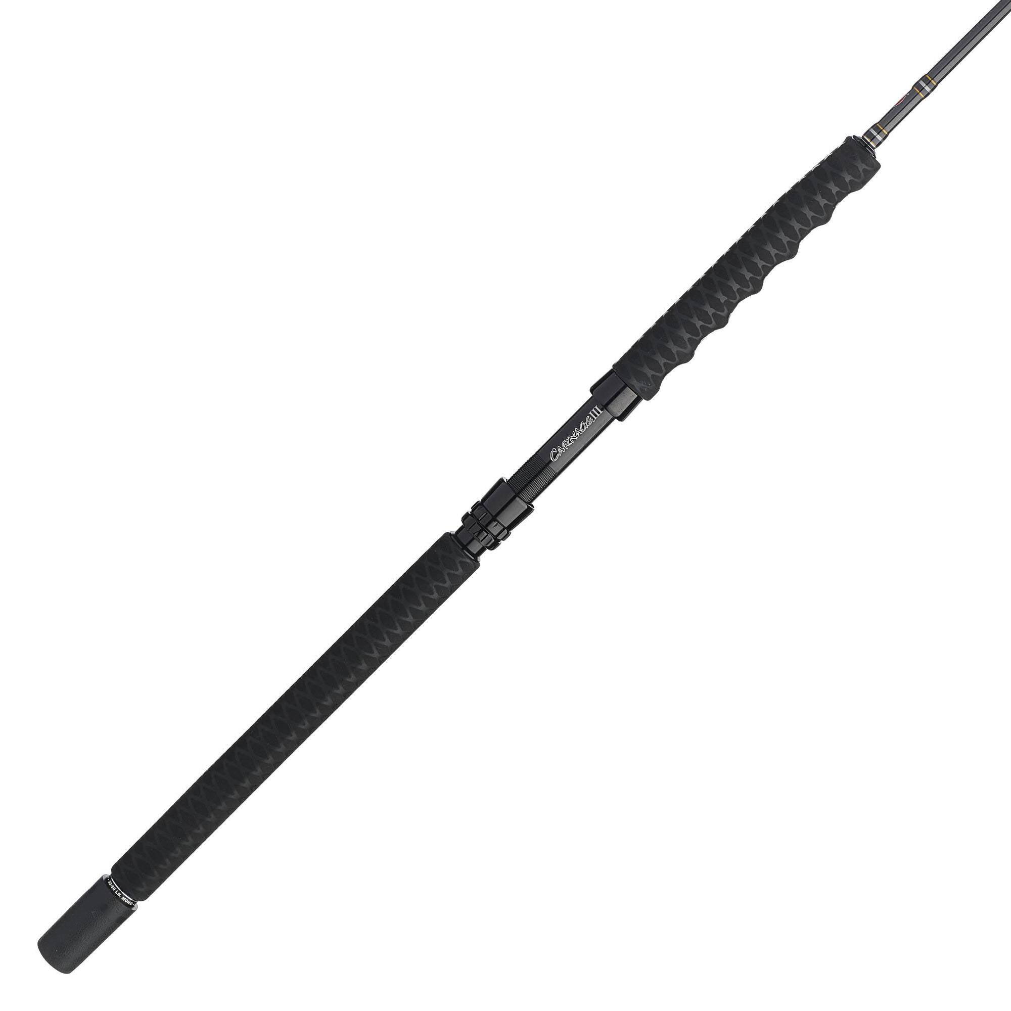 Front. PENN - Penn Carnage III Boat Conventional Spinning Fishing Rod 6’, up to 100 Lbs, Black - black.
