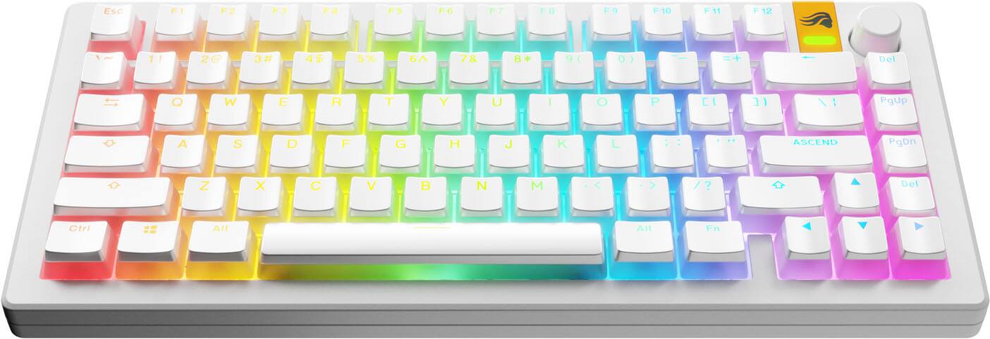 ESC F1 F2 F3 F4 F5 F6 F7 F8 F9 F10 F11 F12 1 2 3 4 5 6 7 8 9 0
Del: Ctrl Alt Fn
PgUp: Ascend
PgDn: Z X C V B N M < > / ? ? Del Ctrl Alt Fn