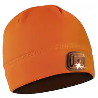 Panther Vision - POWERCAP 3.0 70 Lumen Rechargeable LED Beanie Headlamp - Blaze Orange - Front_Zoom
