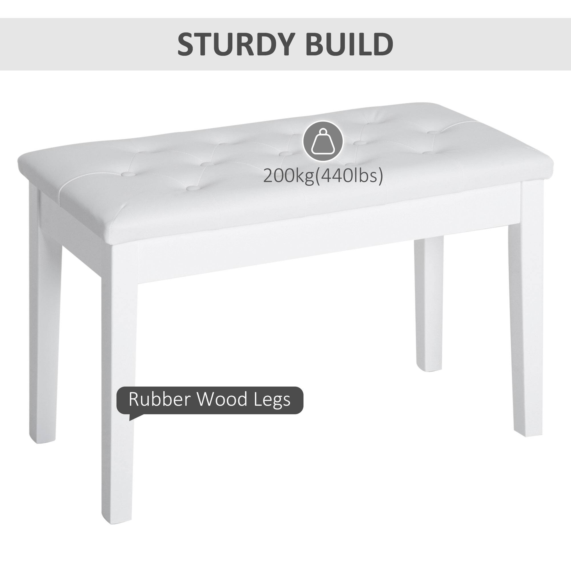 STURDY BUILD
200kg(440lbs)
Rubber Wood Legs