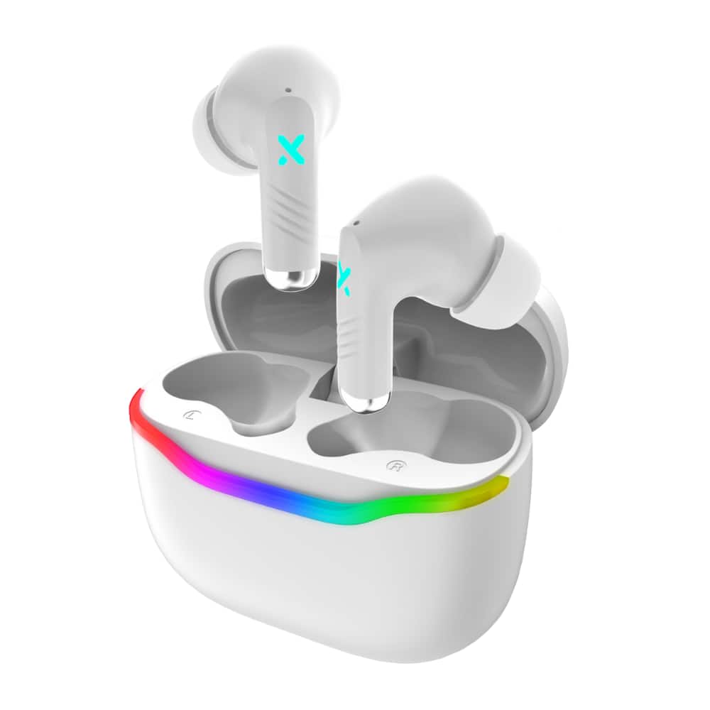 RadioShack - Wireless Gaming Earbuds with noise cancellation White 3304453