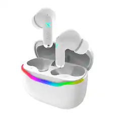 Front. RadioShack - RadioShack Wireless Gaming Earbuds with noise cancellation White 3304453.