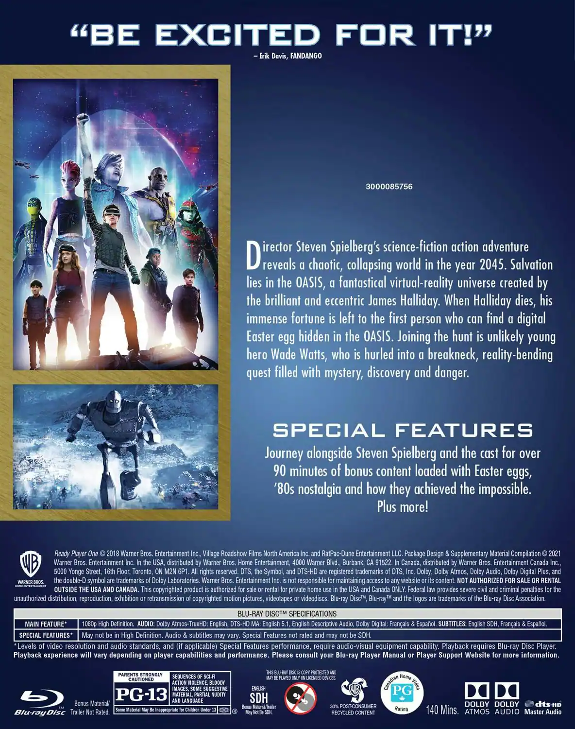 Back. Ready Player One (Iconic Moments LL) [Blu-ray].
