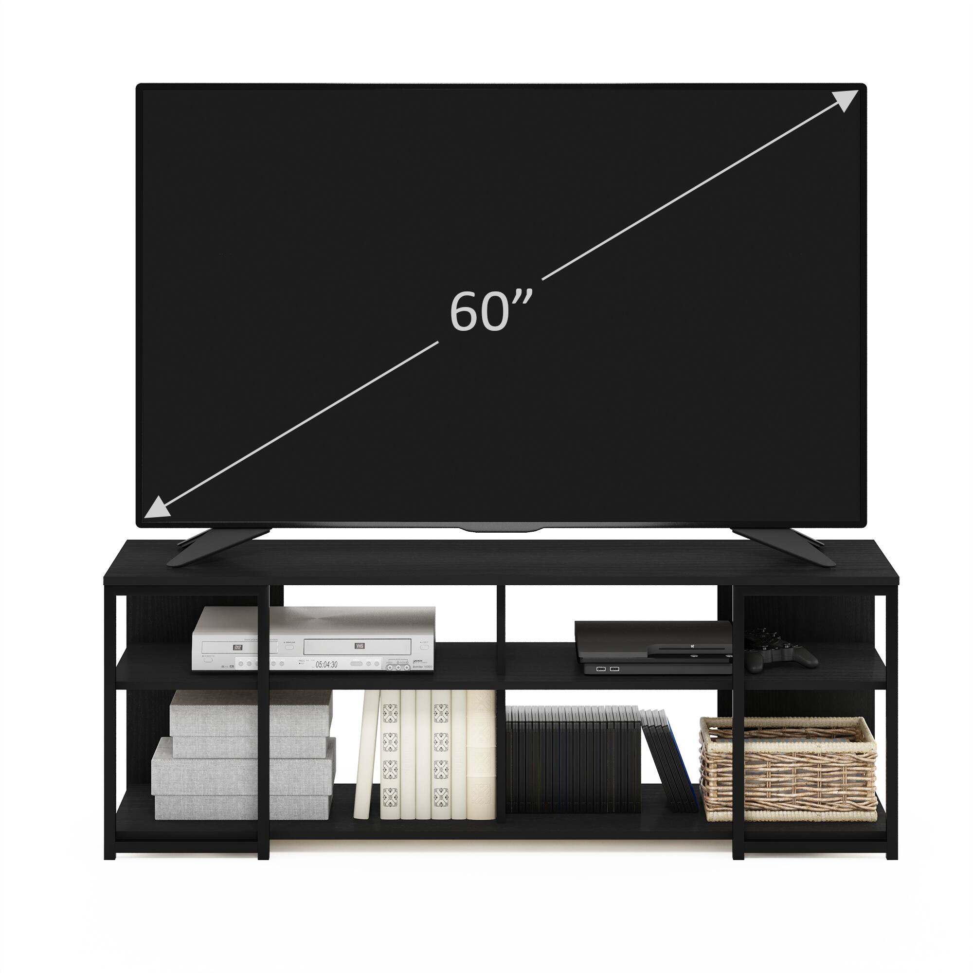Alt View 4. Furinno - Camnus Modern Living TV Stand for TVs up to 65 Inch - Americano/Black.