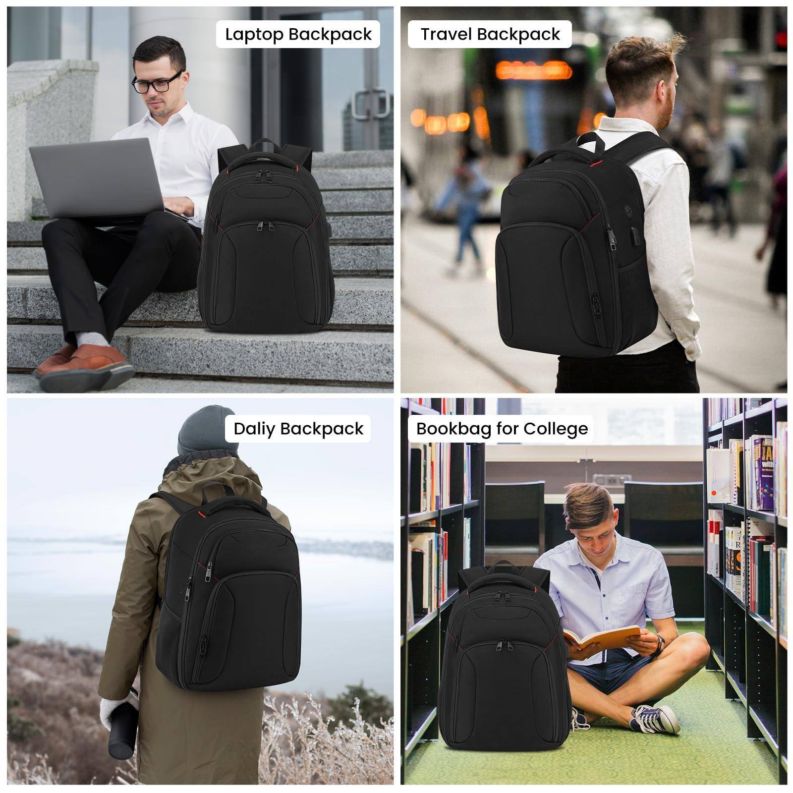 Cozy Serene Large Travel Backpack With Laptop Compartment Tsa Friendly ...