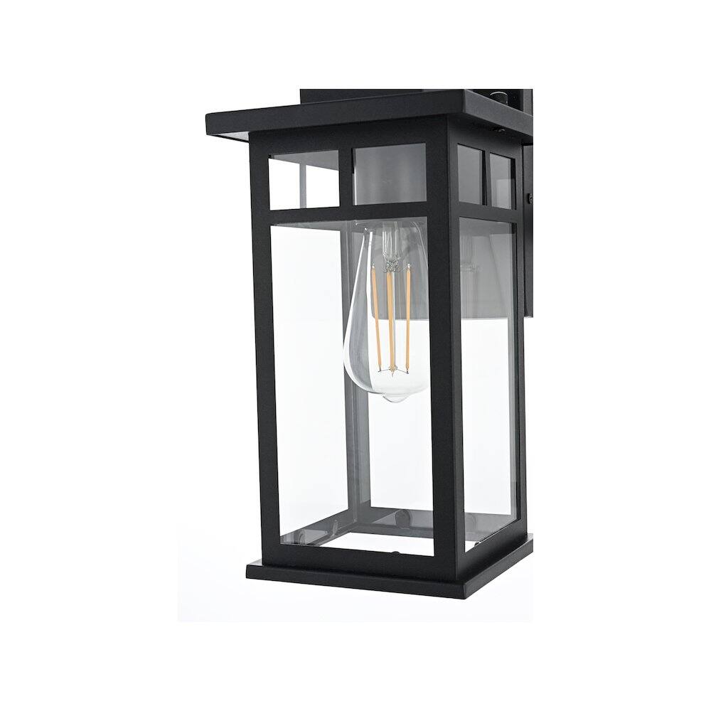 Alt View 2. Elegant Lighting - Mercer 7 inch Outdoor Pendant in Black - Black.