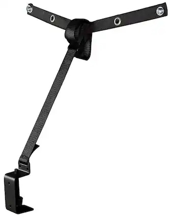 Front. Mount-It! - Anti‑Tip Prevention TV Safety Straps with Adjustable Length, Heavy‑Duty Metal Clamp & Included Hardware - Black.