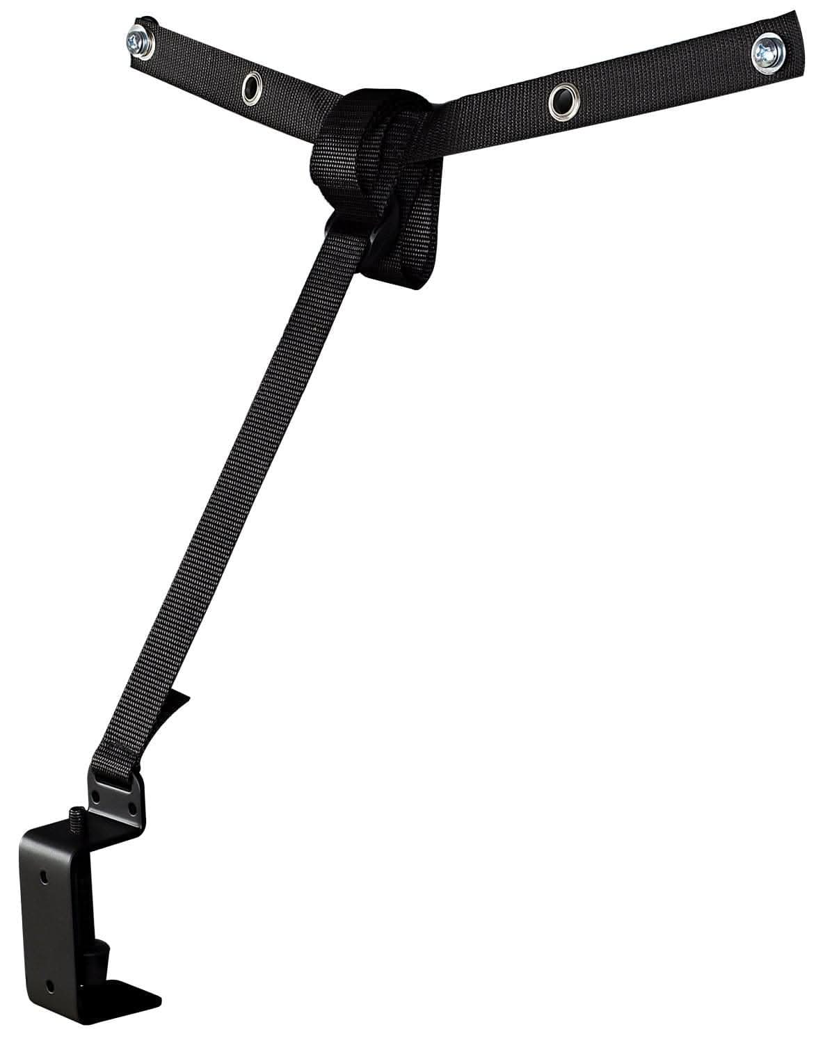 Front. Mount-It! - Anti‑Tip Prevention TV Safety Straps with Adjustable Length, Heavy‑Duty Metal Clamp & Included Hardware - Black.