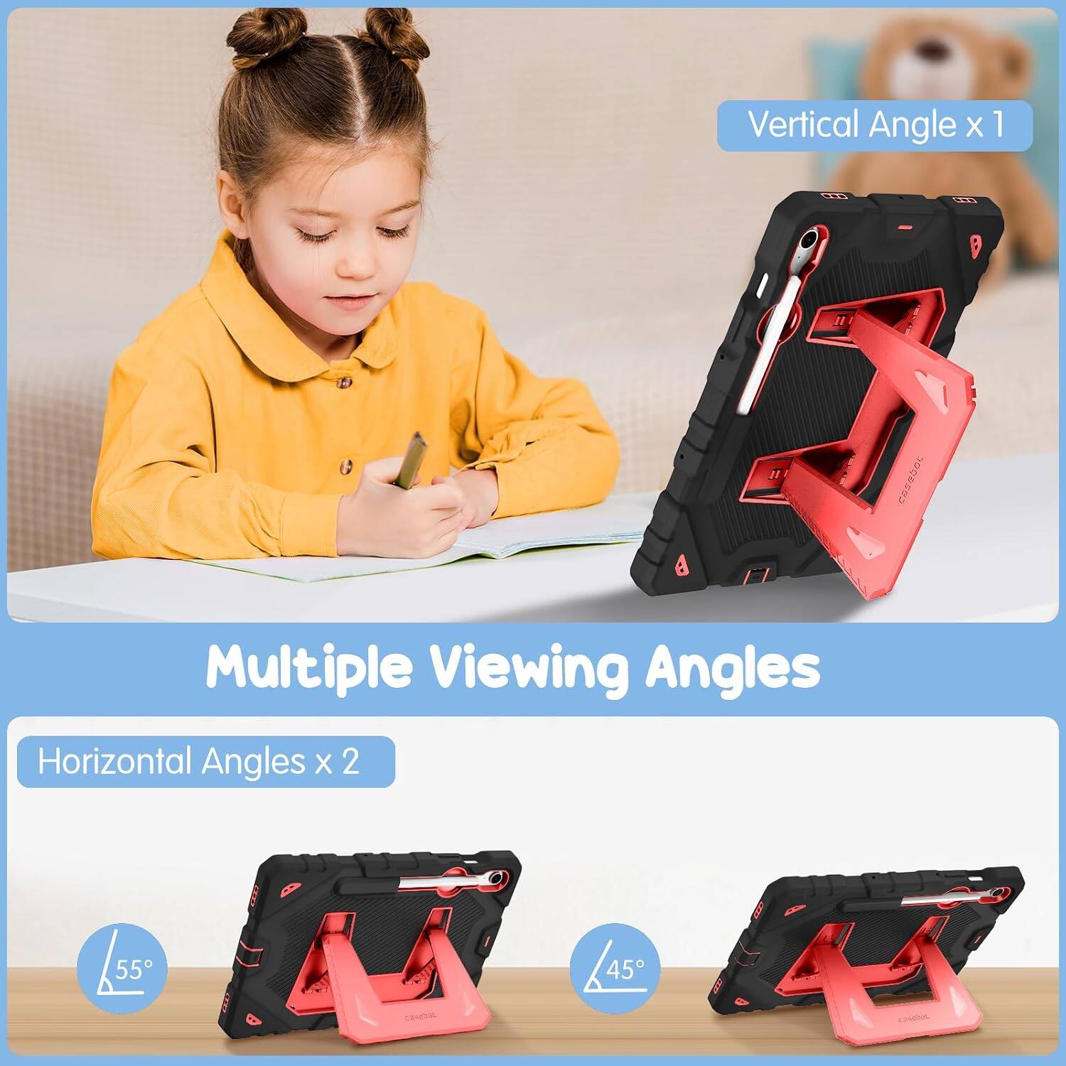 Vertical Angle x 1  
Multiple Viewing Angles  
Horizontal Angles x 2  
55°  
45°
